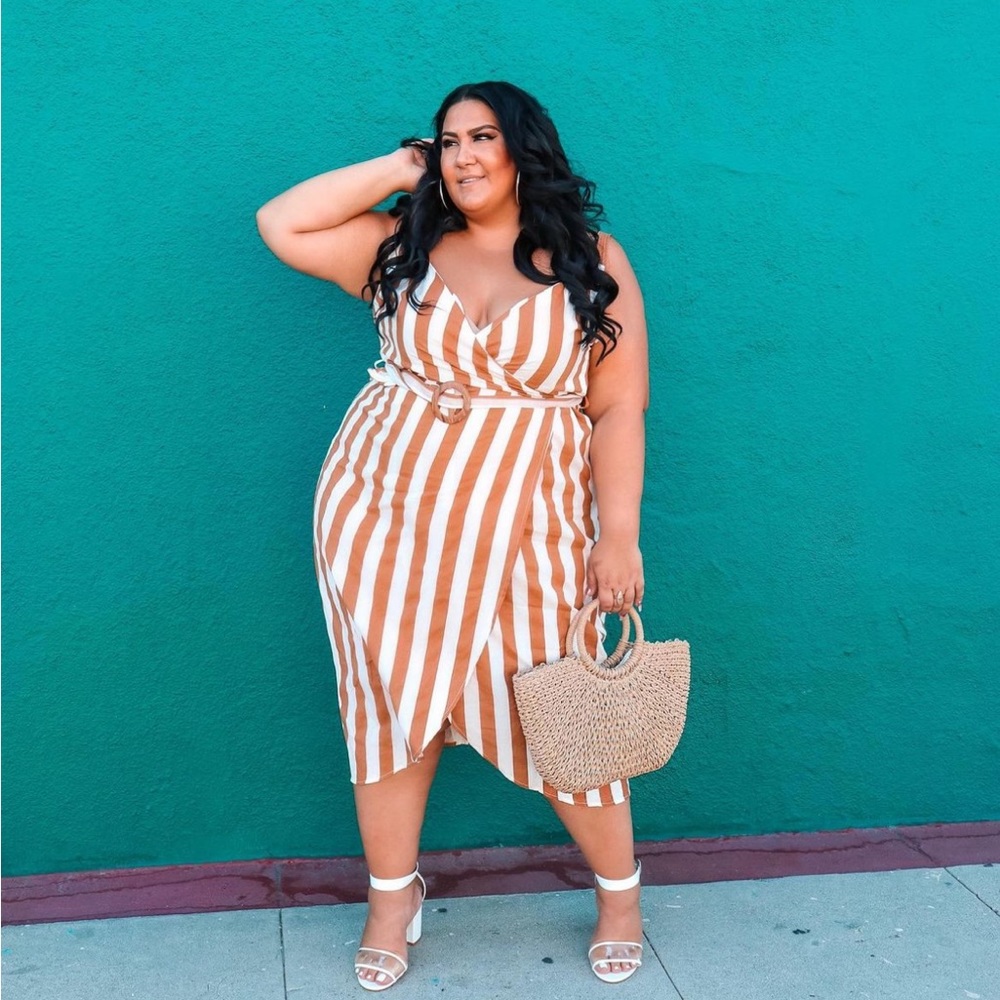 Asos curve striped dress - size 16!